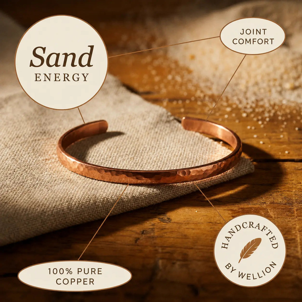 Sand Copper Anklet Wellion