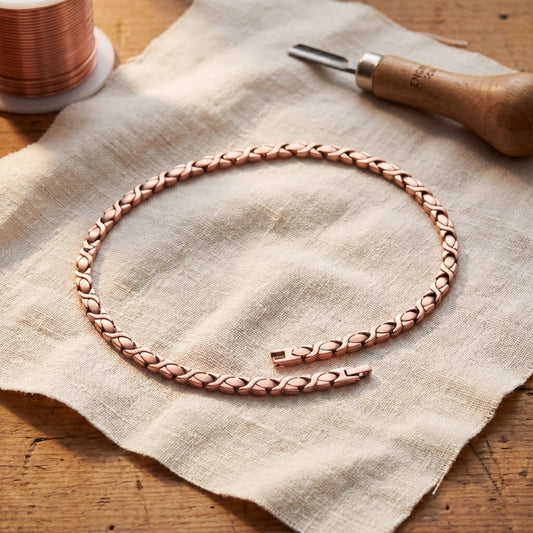 2026 Retro Braided Red Copper Necklace Wellion