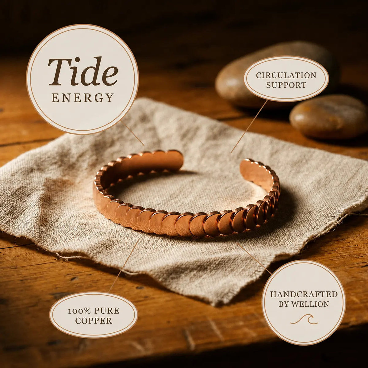 Tide Magnetic Copper Bracelet Wellion