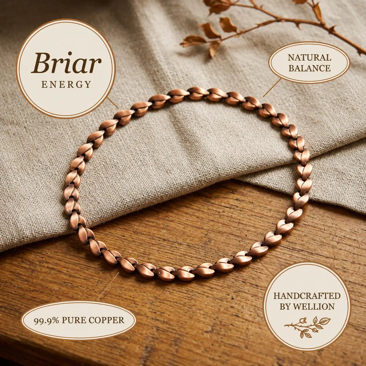 Briar Magnatic Copper Necklace Wellion