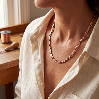 2026 Retro Braided Red Copper Necklace Wellion
