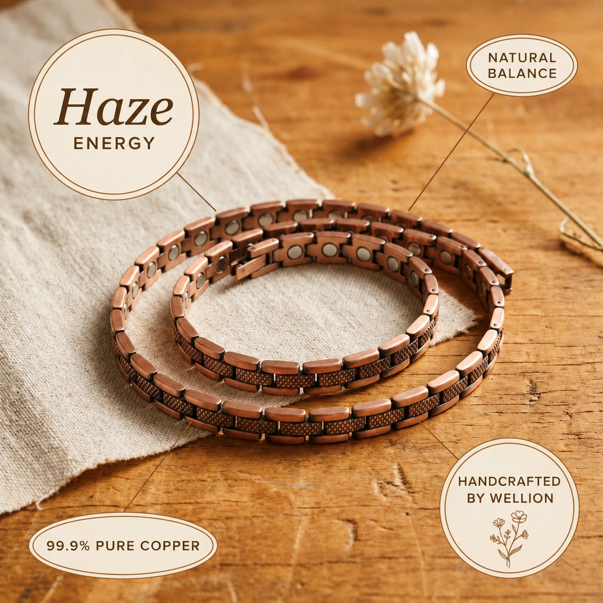 Pure Copper Magnetic Necklace - Unisex Wellion