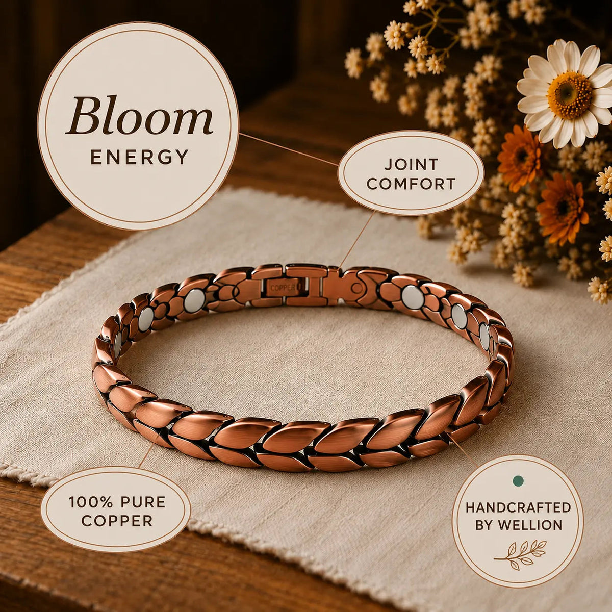 Loom Magnetic Copper Bracelet Wellion