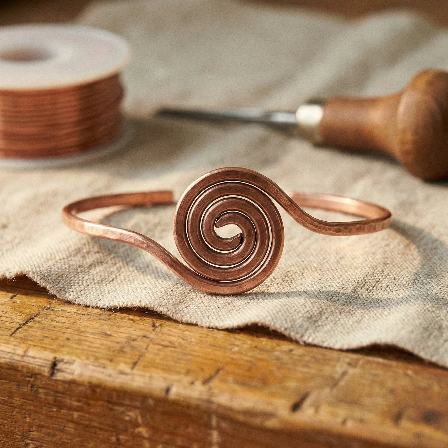 Coil Copper Anklet Wellion