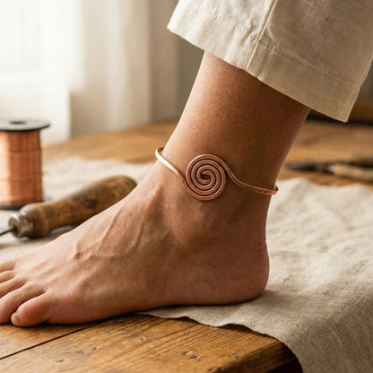Coil Copper Anklet Wellion