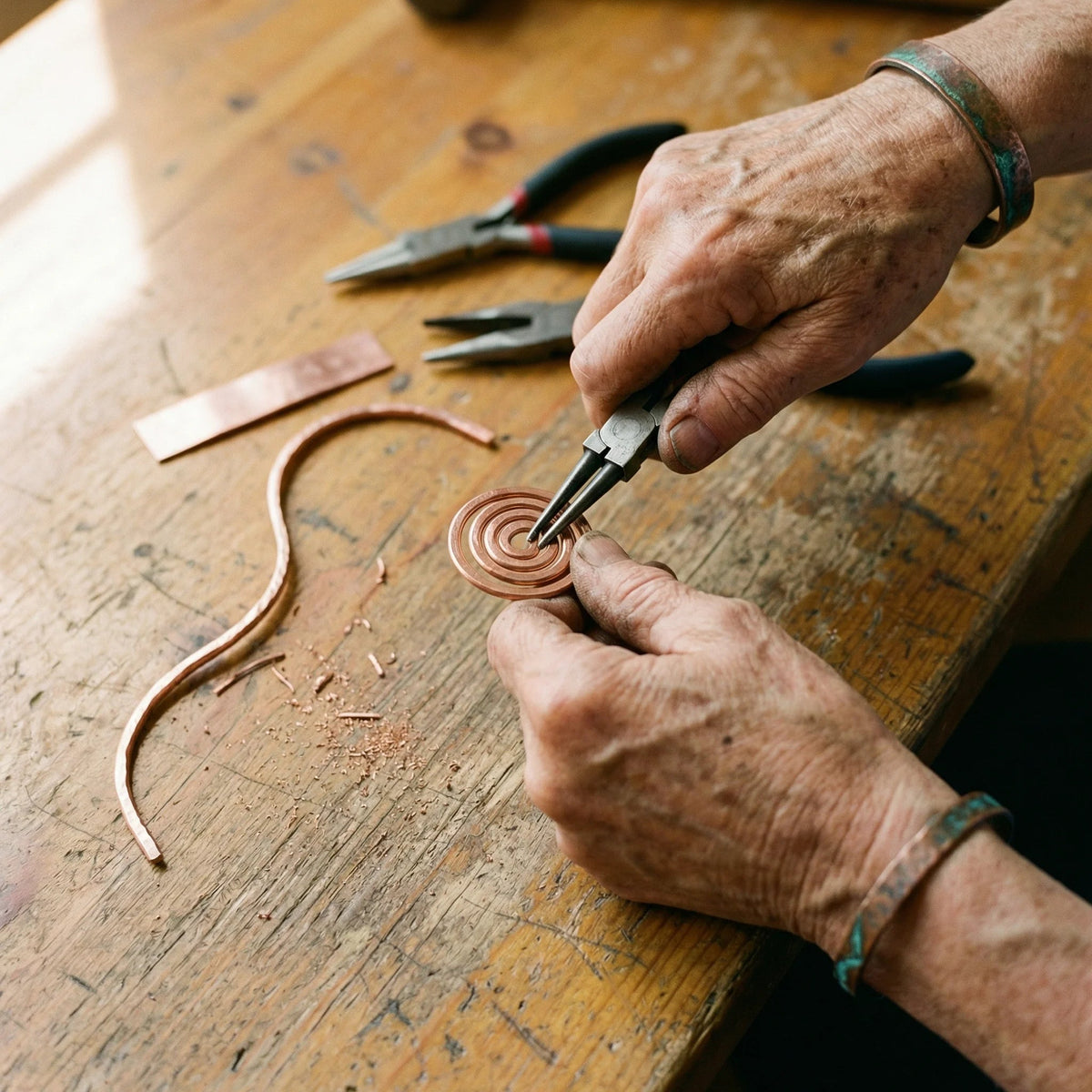 Coil Copper Anklet Wellion