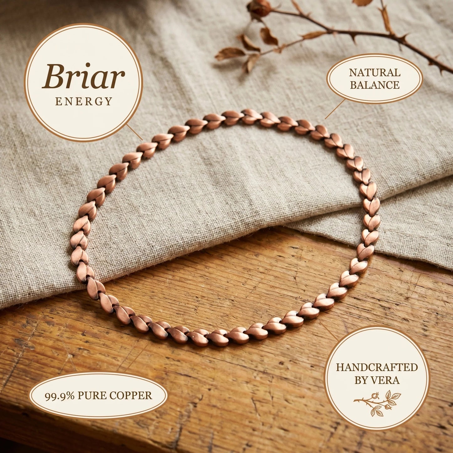 2026 Retro Braided Red Copper Necklace 3 Wellion