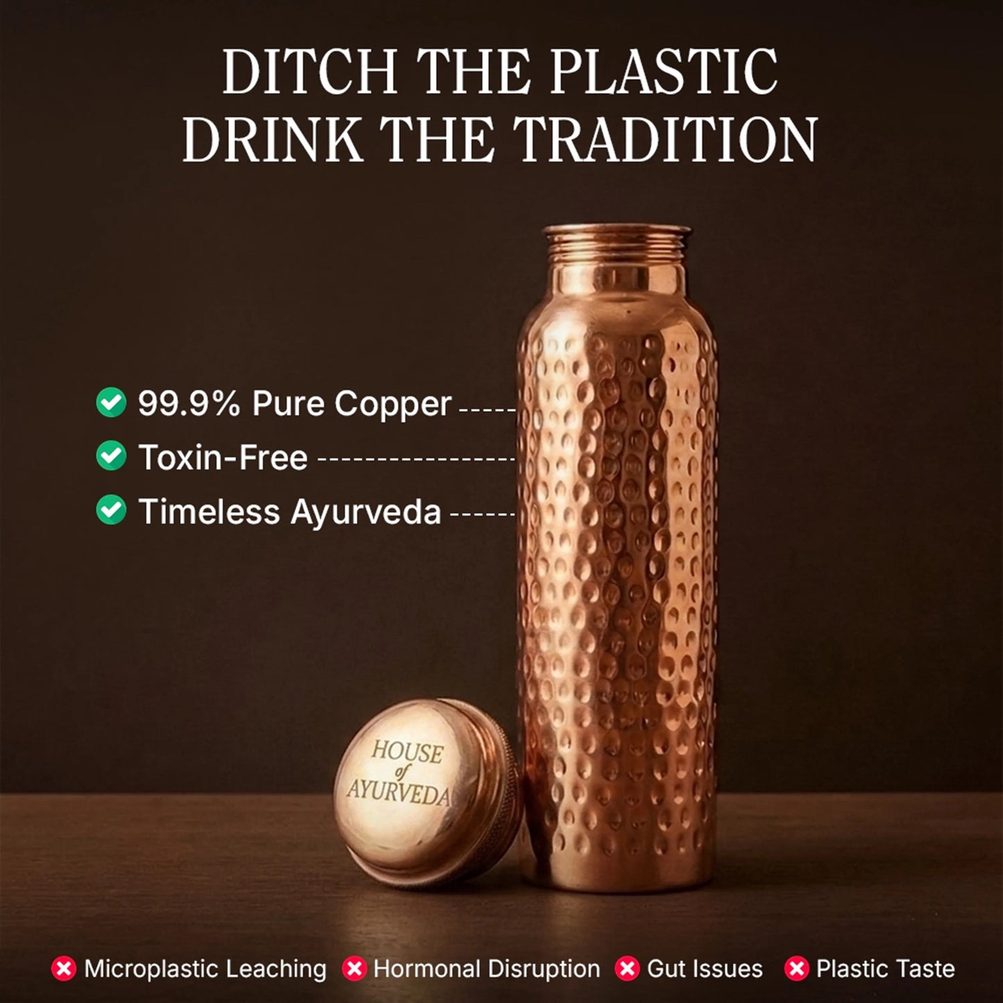 Pure Copper Water Bottles - Hammered Edition My Store