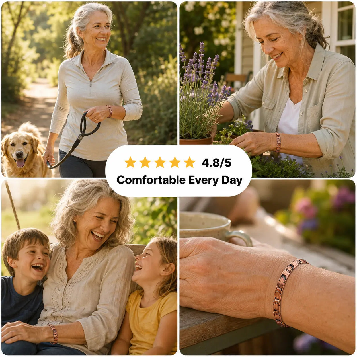 Ladies Copper Magnetic Therapy Bracelet Wellion
